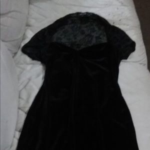 Black velvet dress